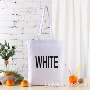 Black Tote Bag White pink black large cotton canvas bags Manufactory